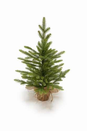 Mini Kaukasus-Fichte im Topf 65 cm 100 % PE – künstlicher Mini-Weihnachtsbaum