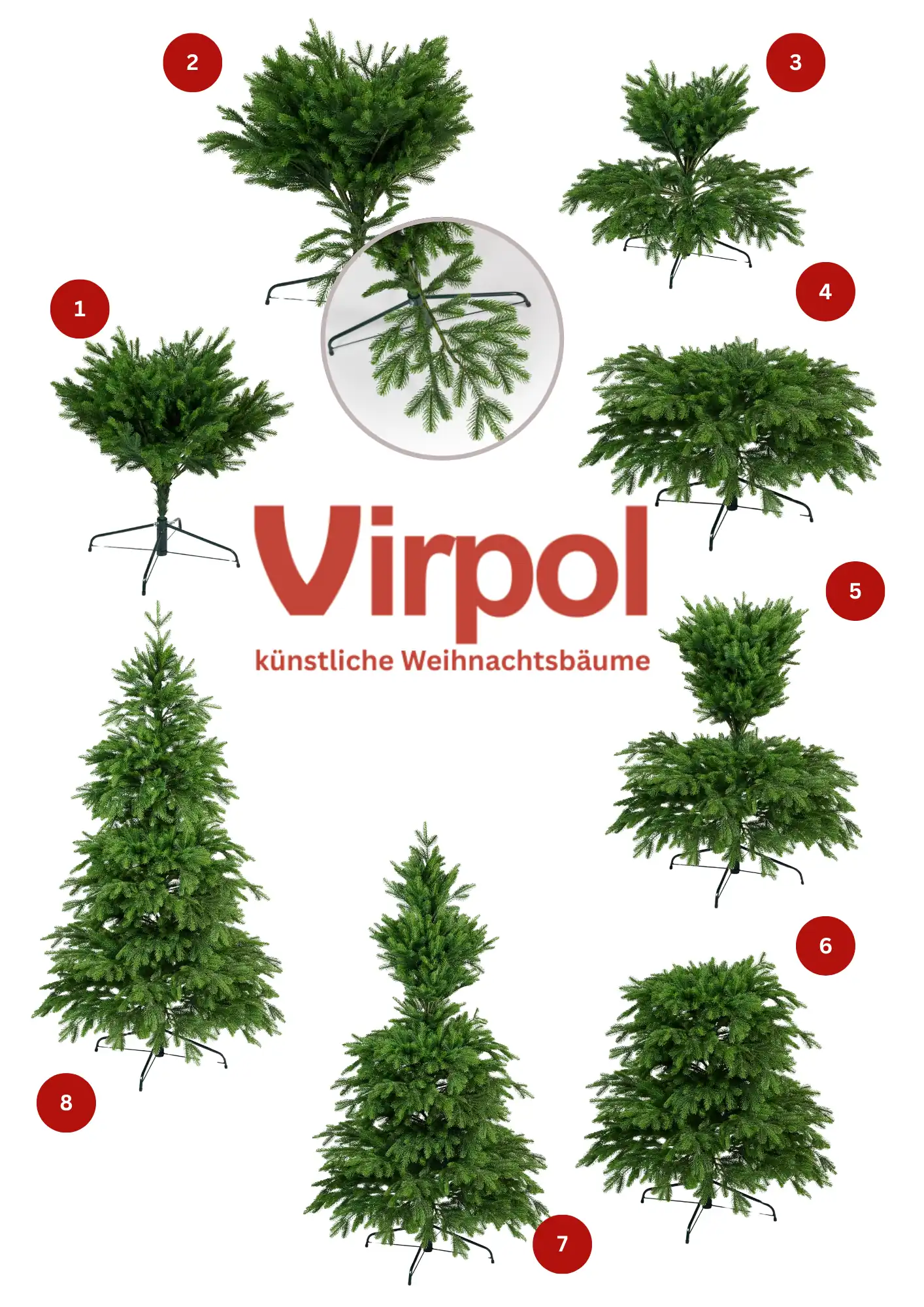 Anleitung zum Aufstellen des Weihnachtsbaums
